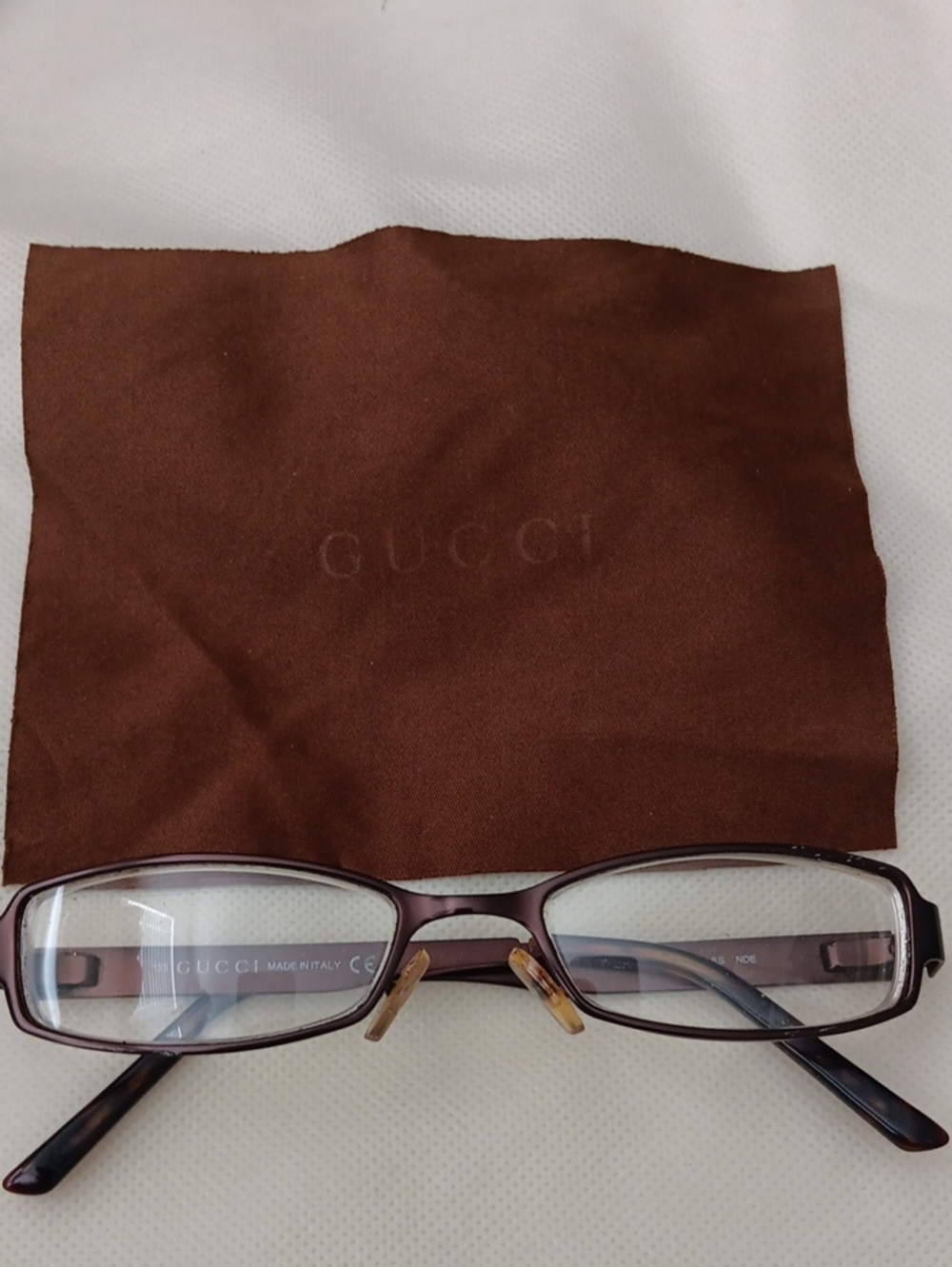 Gucci Men’s Dark Brown Rectangular Reader Glasses